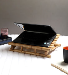 SILPAKARMAN Natural Bamboo Three Way Laptop Stand