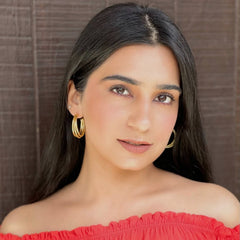 Nine Designs Gold Plated Retro Hoops 01