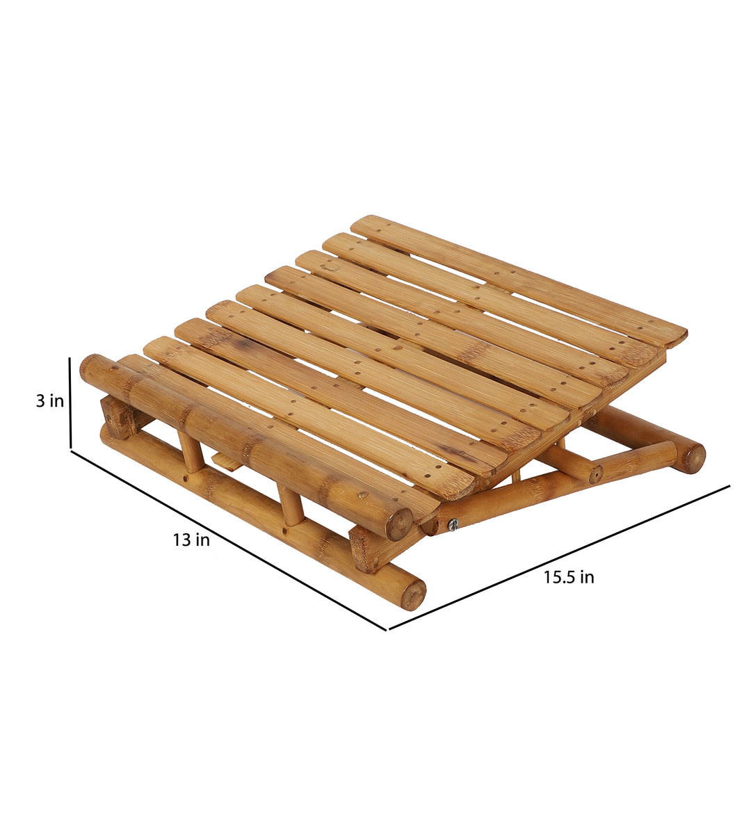 SILPAKARMAN Natural Bamboo Three Way Laptop Stand
