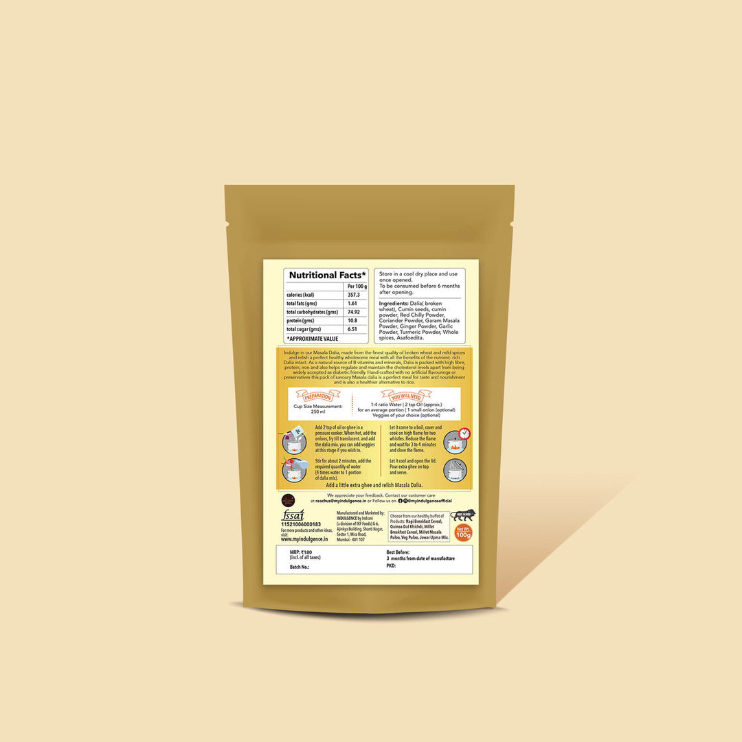 INDULGNCE Masala Dalia Mix 360 gms (Pack of 2)