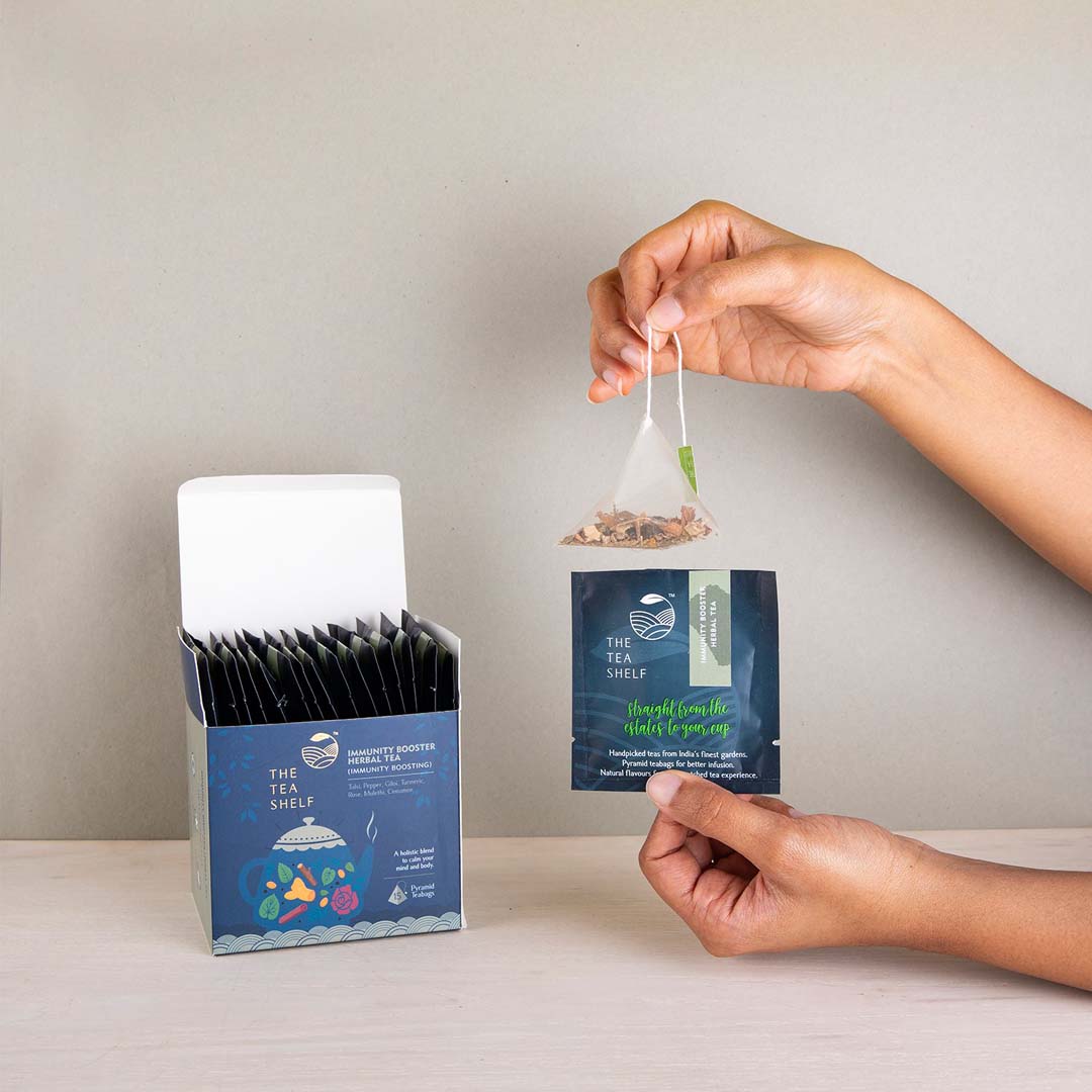 The Tea Shelf Immunity Booster Herbal Tea - 15 Pyramid Teabag