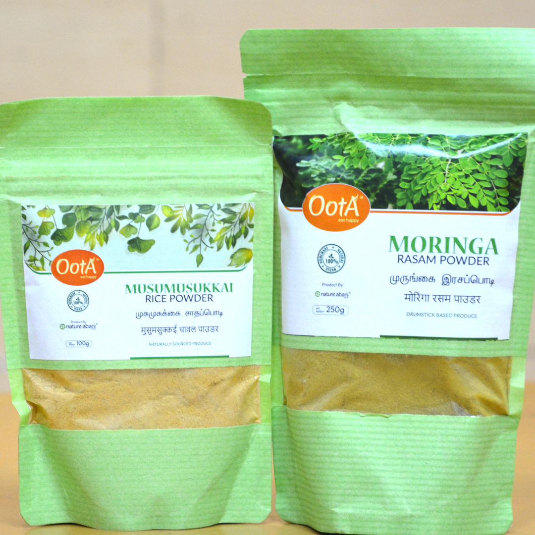 OOTA-Musumusukkai Powder(pack of 100g), Moringa Rasam Powder (pack of 250g)