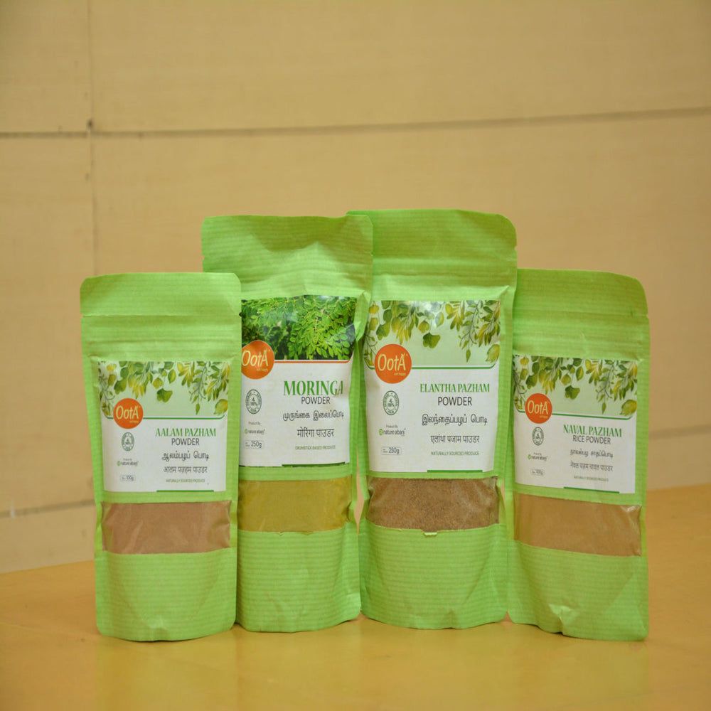 OOTA-Aalam Pazham Powder, Naval Pazham Rice Powder(pack of 100g), Elantha Pazham Powder, Moringa powder(pack of 250g)