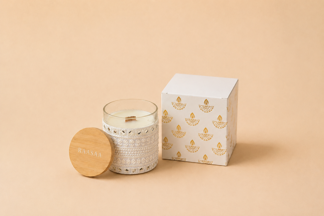 Raasaa Inaayat – Rose, Marshmallow & Aqua Luxury Scented Candle | 160g | 30–35 Hours Burn Time