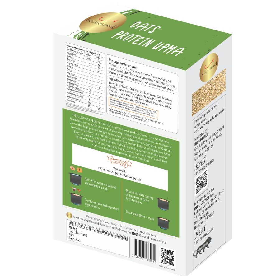 INDULGENCE Oats Protein Upma 200 Gms - Suspire