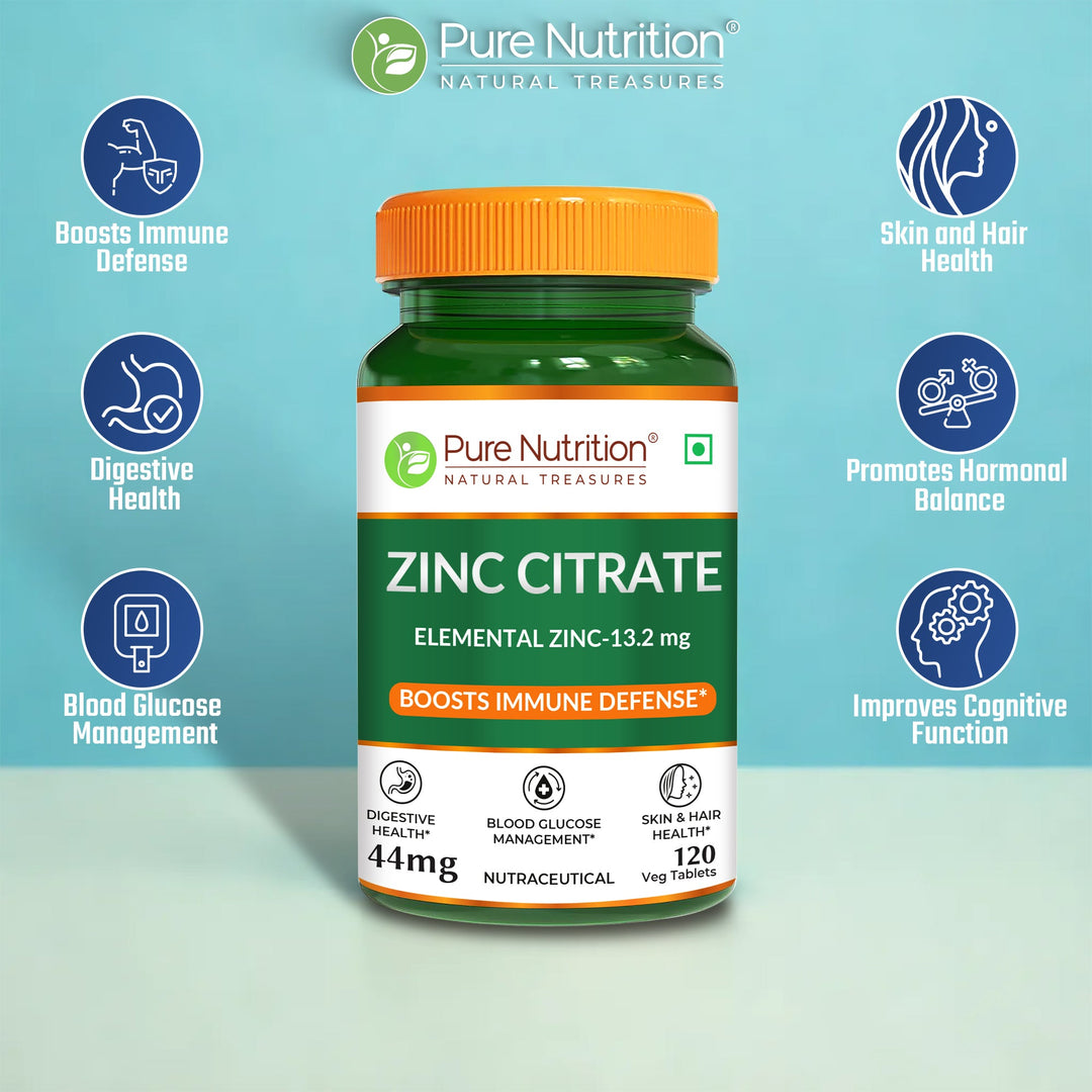 Zinc Citrate High Absorption Immunity Support | 120 Veg Tablets