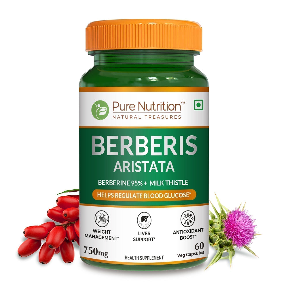 Berberis Aristata 60 Capsules  Berberine 95% & Milk Thistle | Liver Support