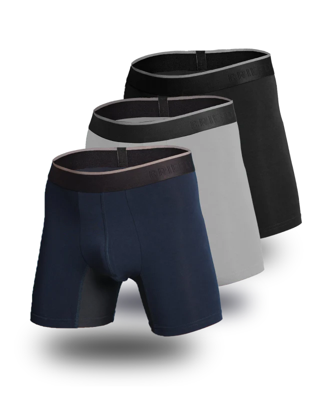 Briefly Bamboo Boxer Briefs 3 Pack