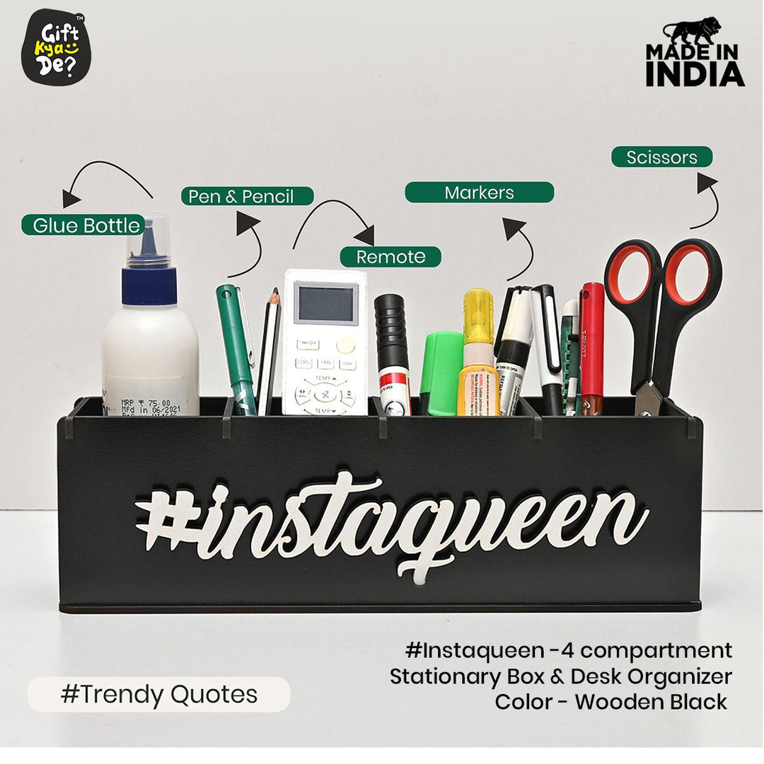 Gift Kya De Makeup Box Organizer For Girls | 4 Compartment Makeup Storage Box | Unique Gifts For Girls | Cosmetic Organizer