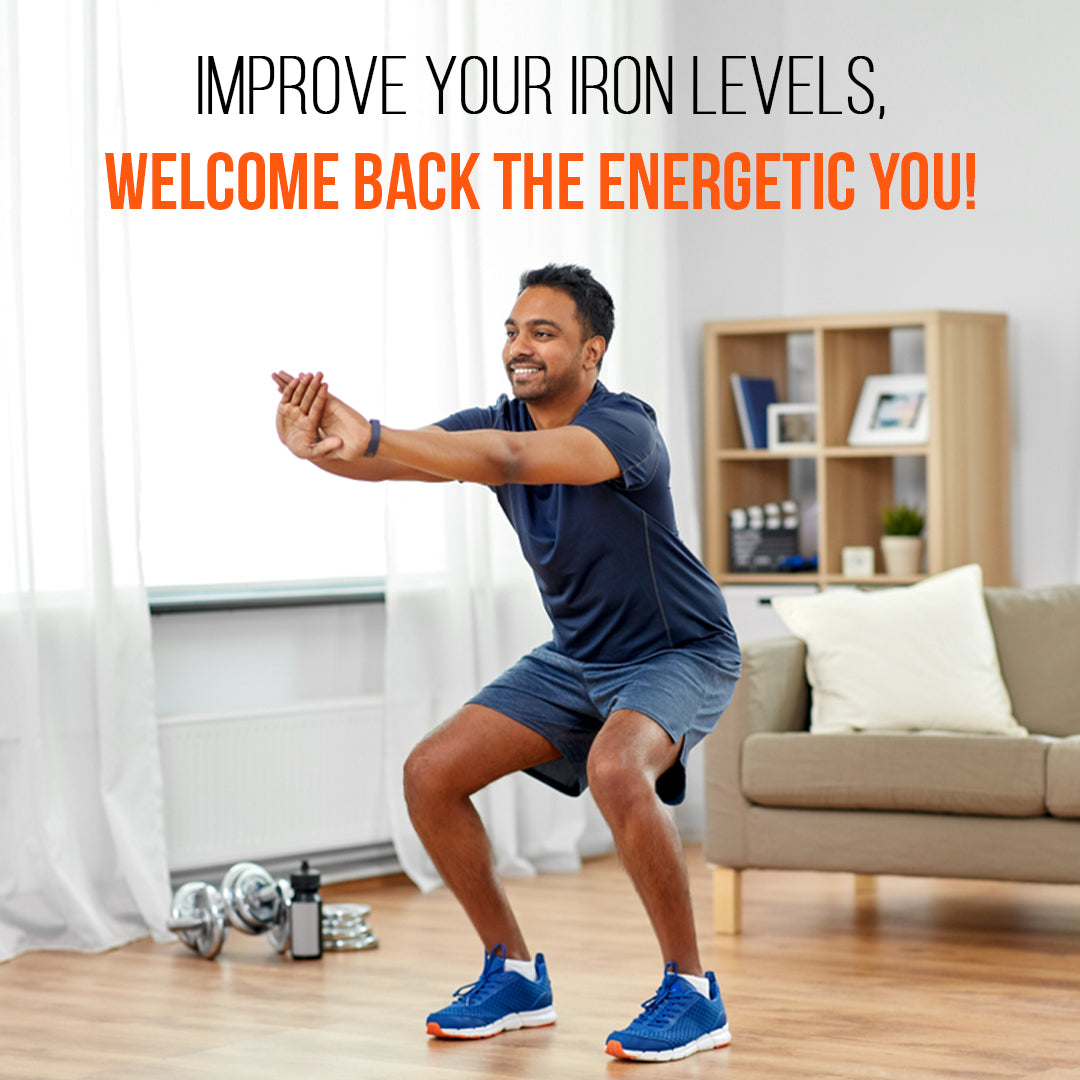 Pure Nutrition Iron Folic Acid Supplement for Men and Women - Supports Haemoglobin Production, Boosts Immunity & Maintains Iron Level