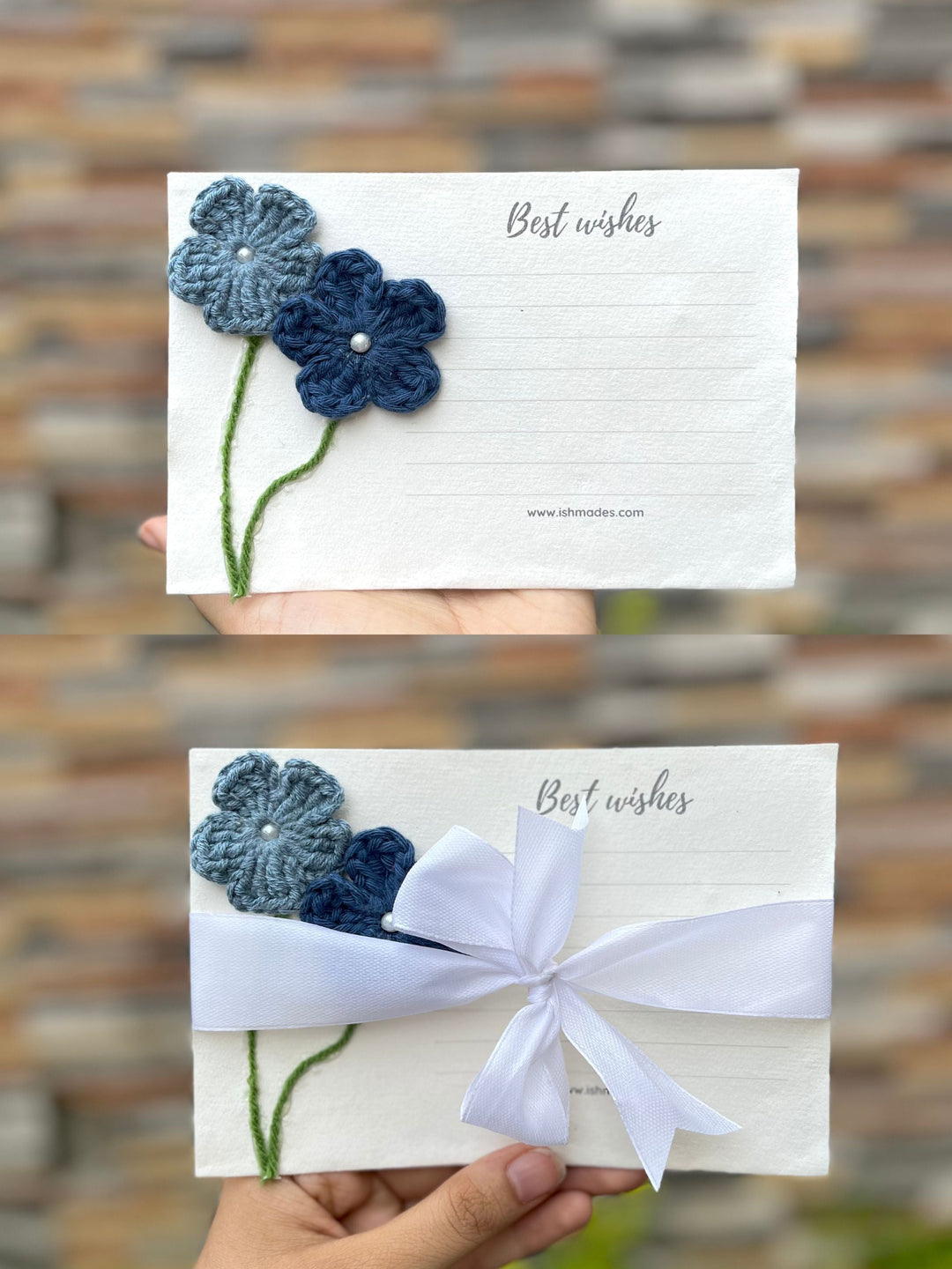 Ishmades Crochet postcards | Plantable envelope cover - Suspire