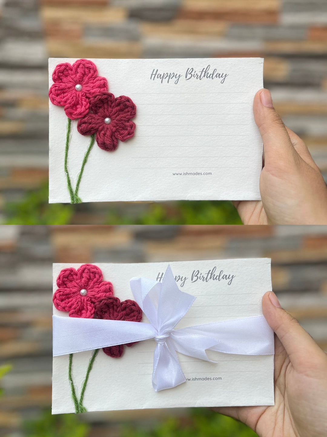 Ishmades Crochet postcards | Plantable envelope cover - Suspire