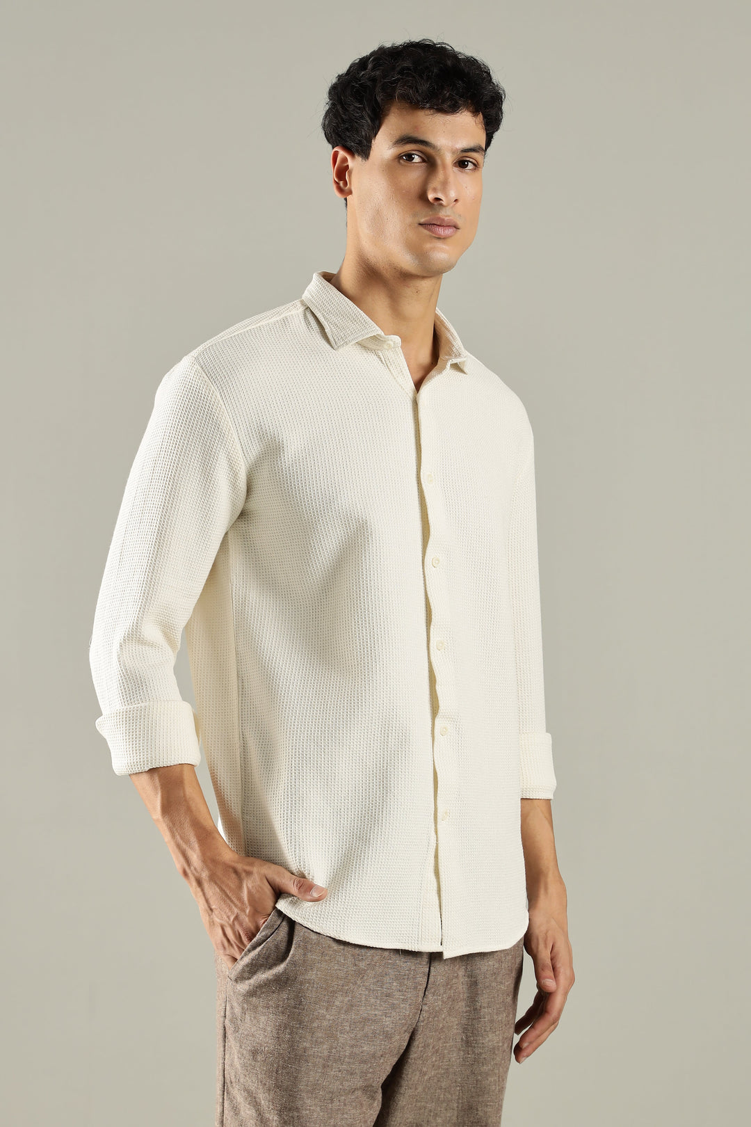 Islands of Loom Frost Waffle Shirt - Suspire