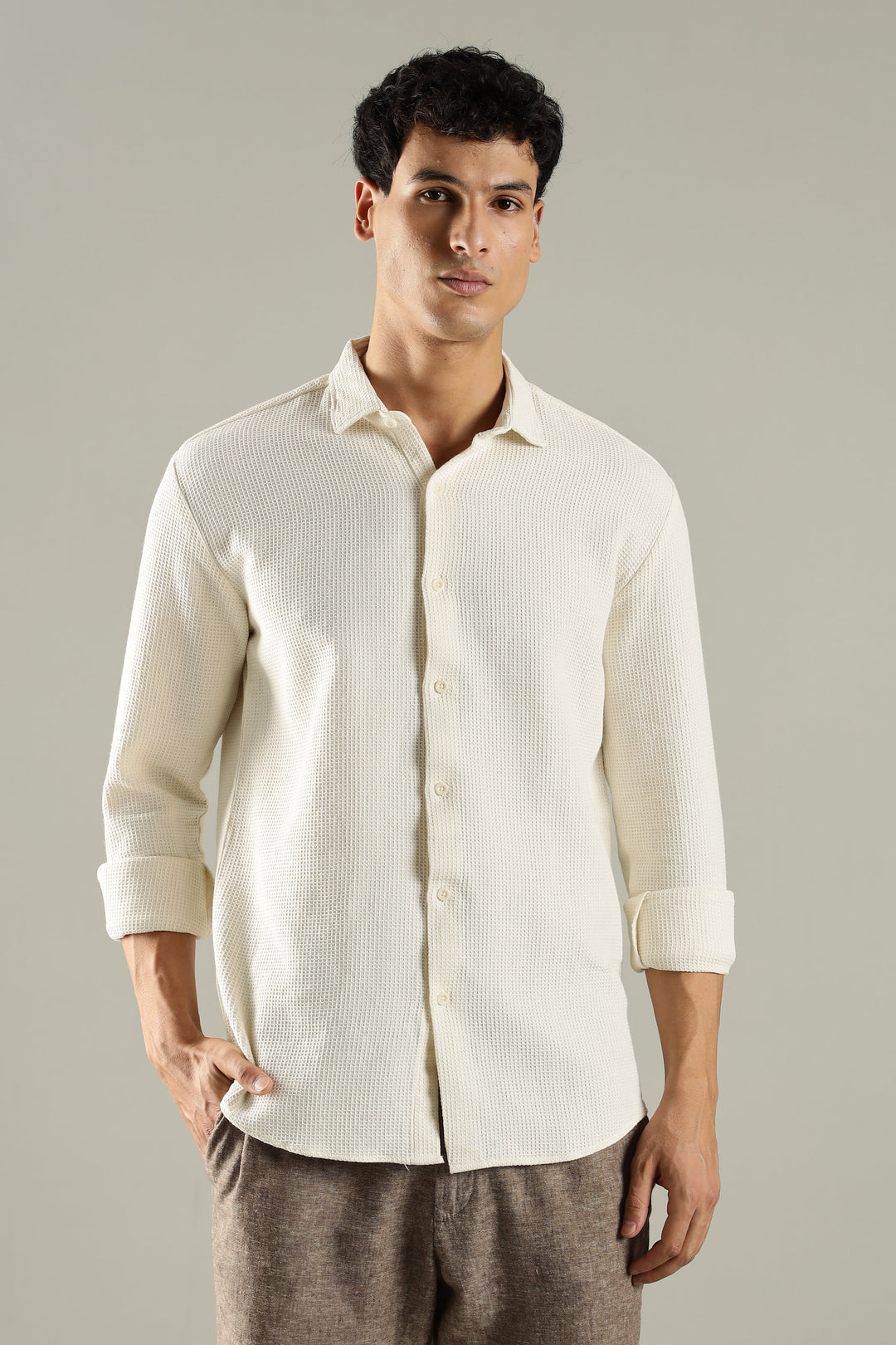Islands of Loom Frost Waffle Shirt - Suspire