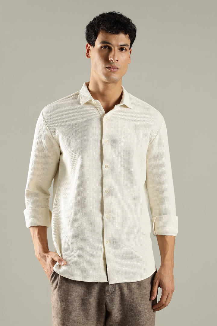 Islands of Loom Frost Waffle Shirt - Suspire