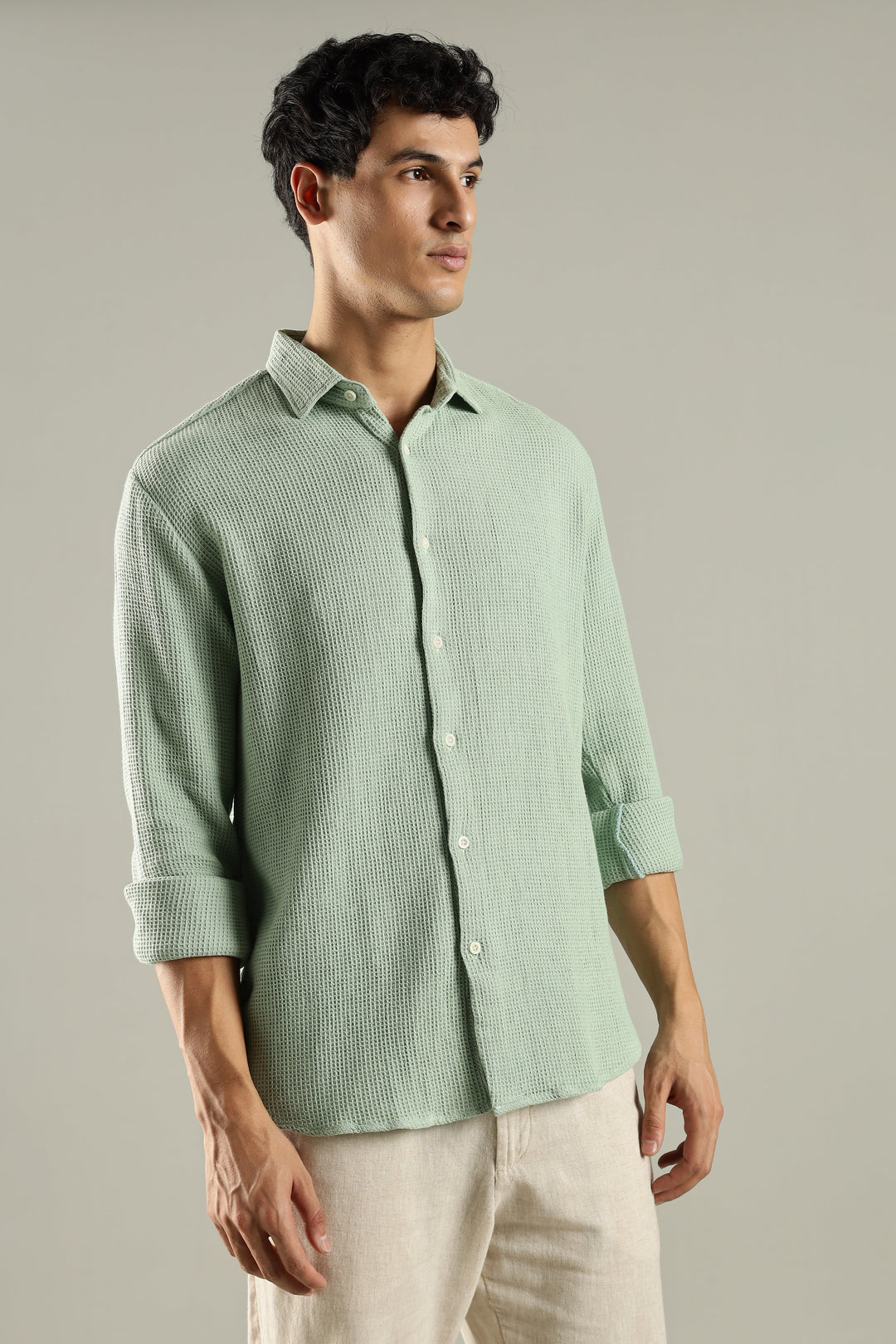Islands of Loom Meadow Waffle Shirt - Suspire