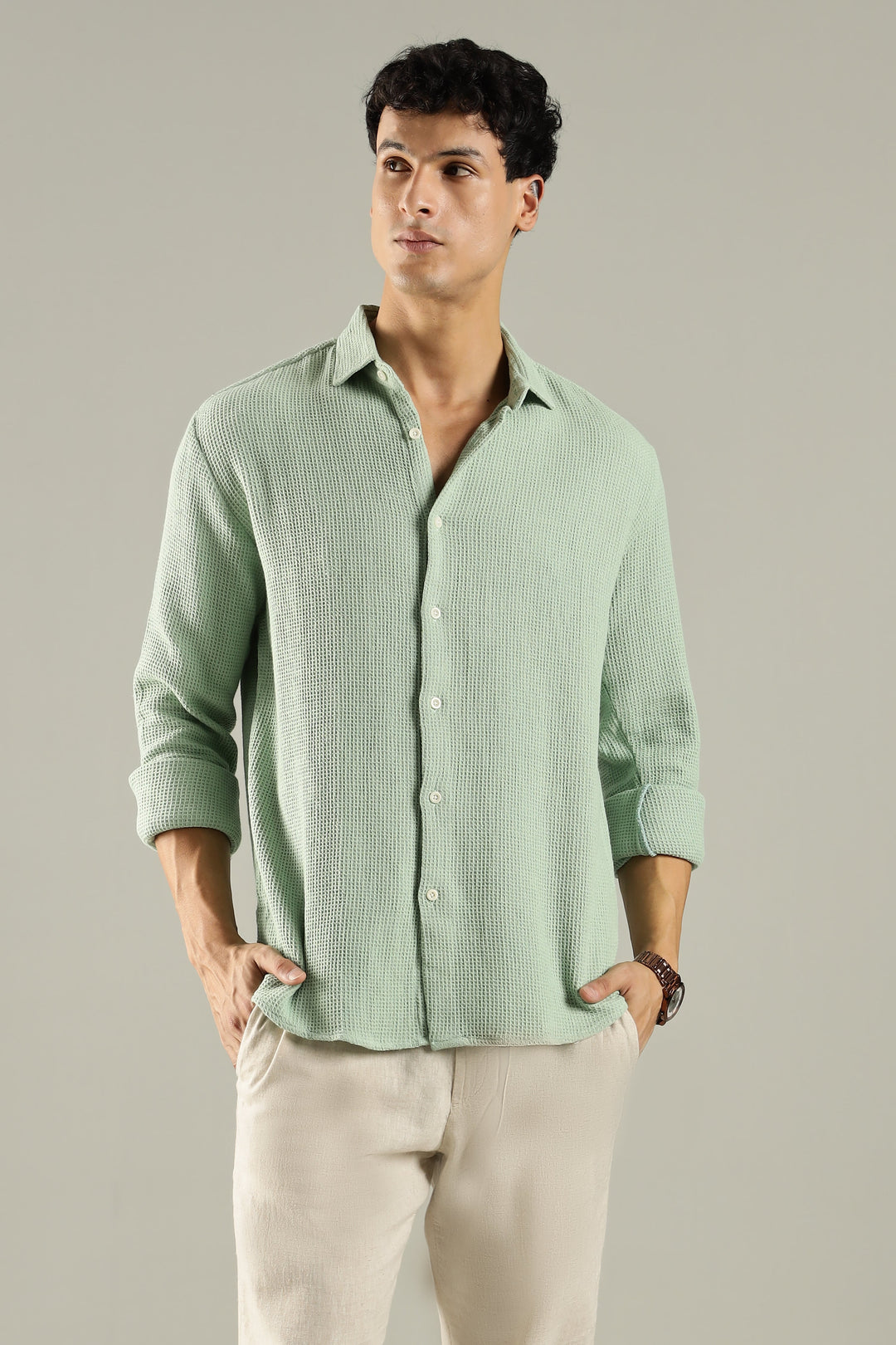 Islands of Loom Meadow Waffle Shirt - Suspire