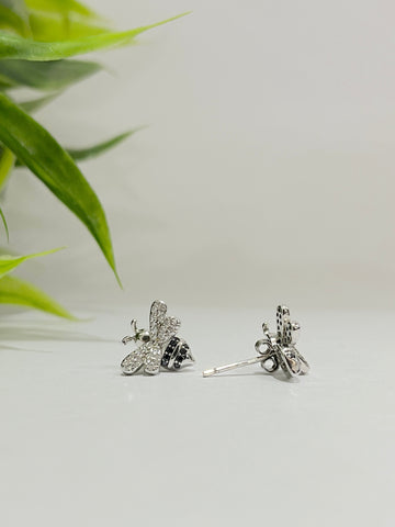 Italian Finish Butterly Sterling Silver Ear Ring