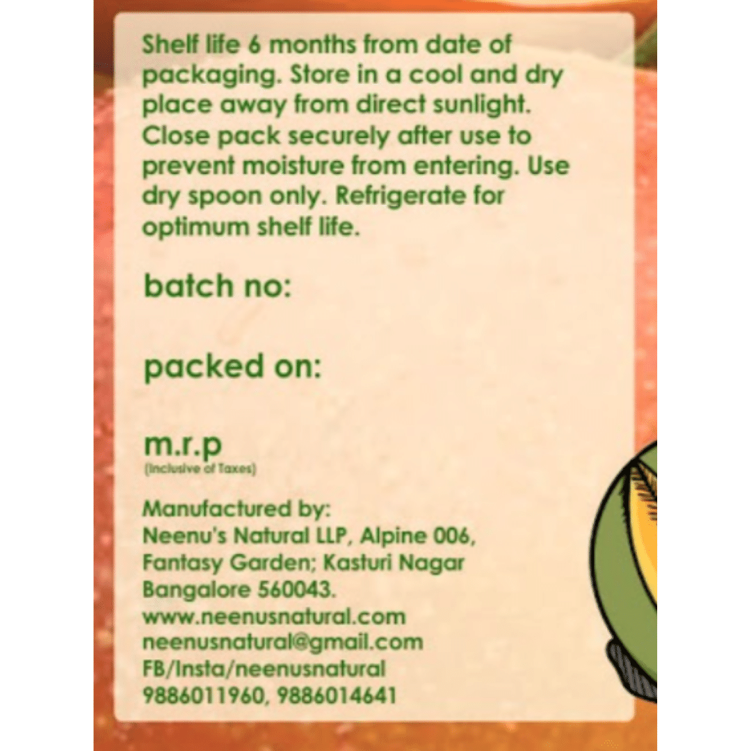 Neenus Natural Jaggery Mango Spread - 200 gm