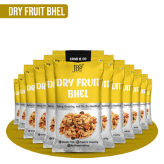 JB&CO Dry Fruit Bhel Grab & Go Pack, Tangy Crunchy Bar Snack Mix, Healthy Snacks , all time snack , made with pure dry fruits and nuts