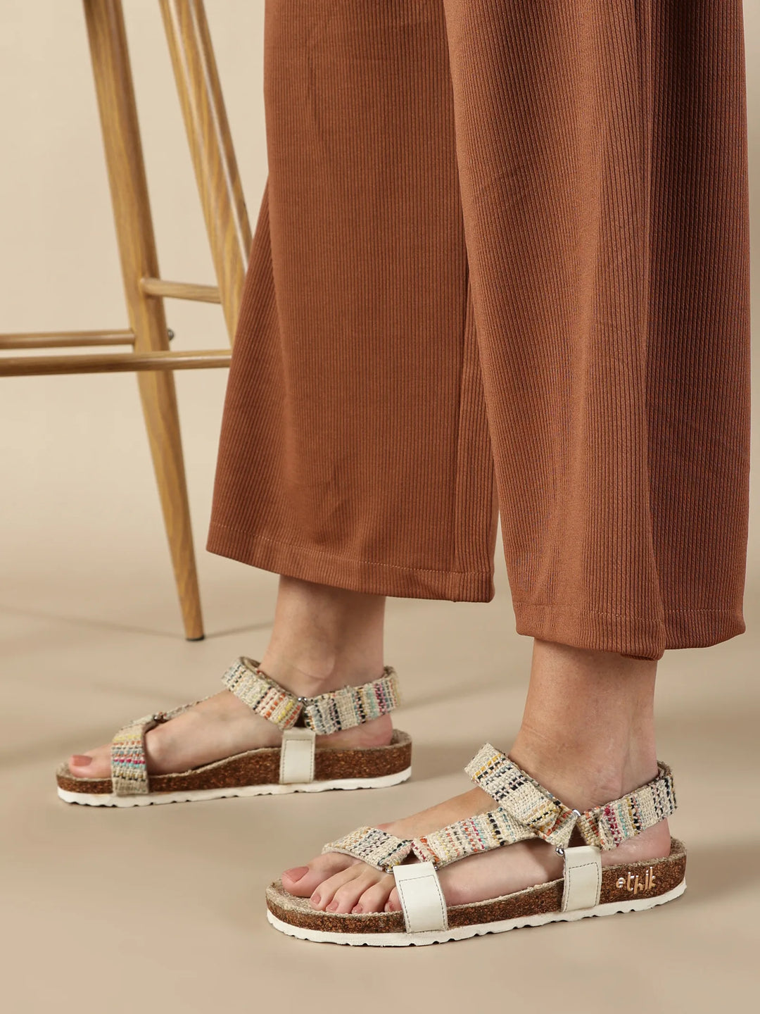 Nest Multicolor Velcro Strap Sandals