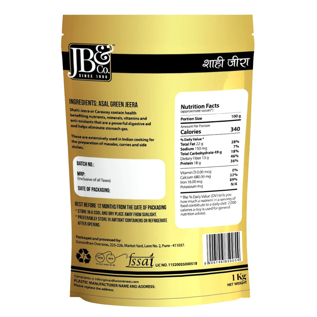 JB&CO Shahi Jeera - 1 kg