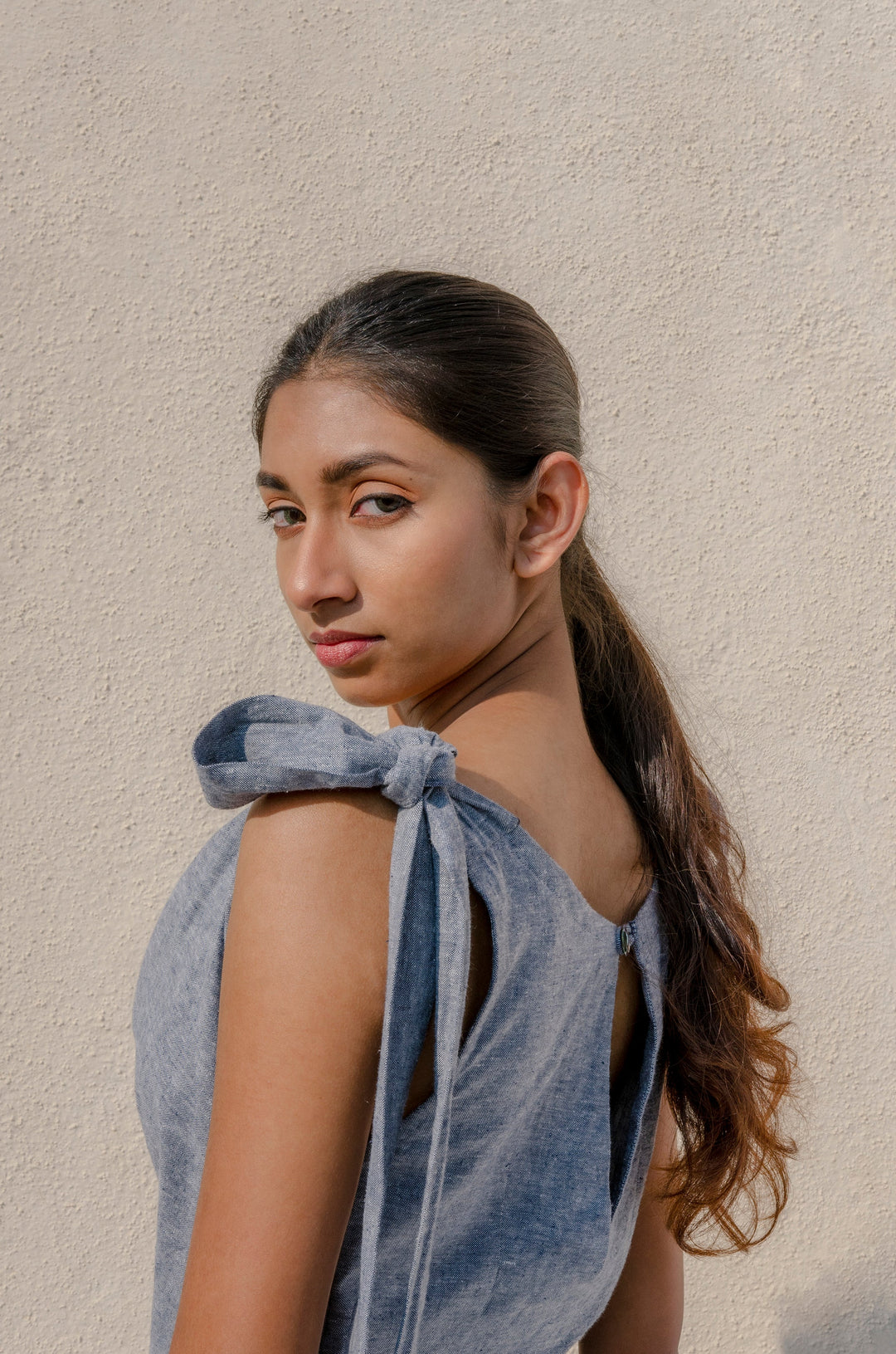 Jhultaru By Deesha Grey Cowl Dress