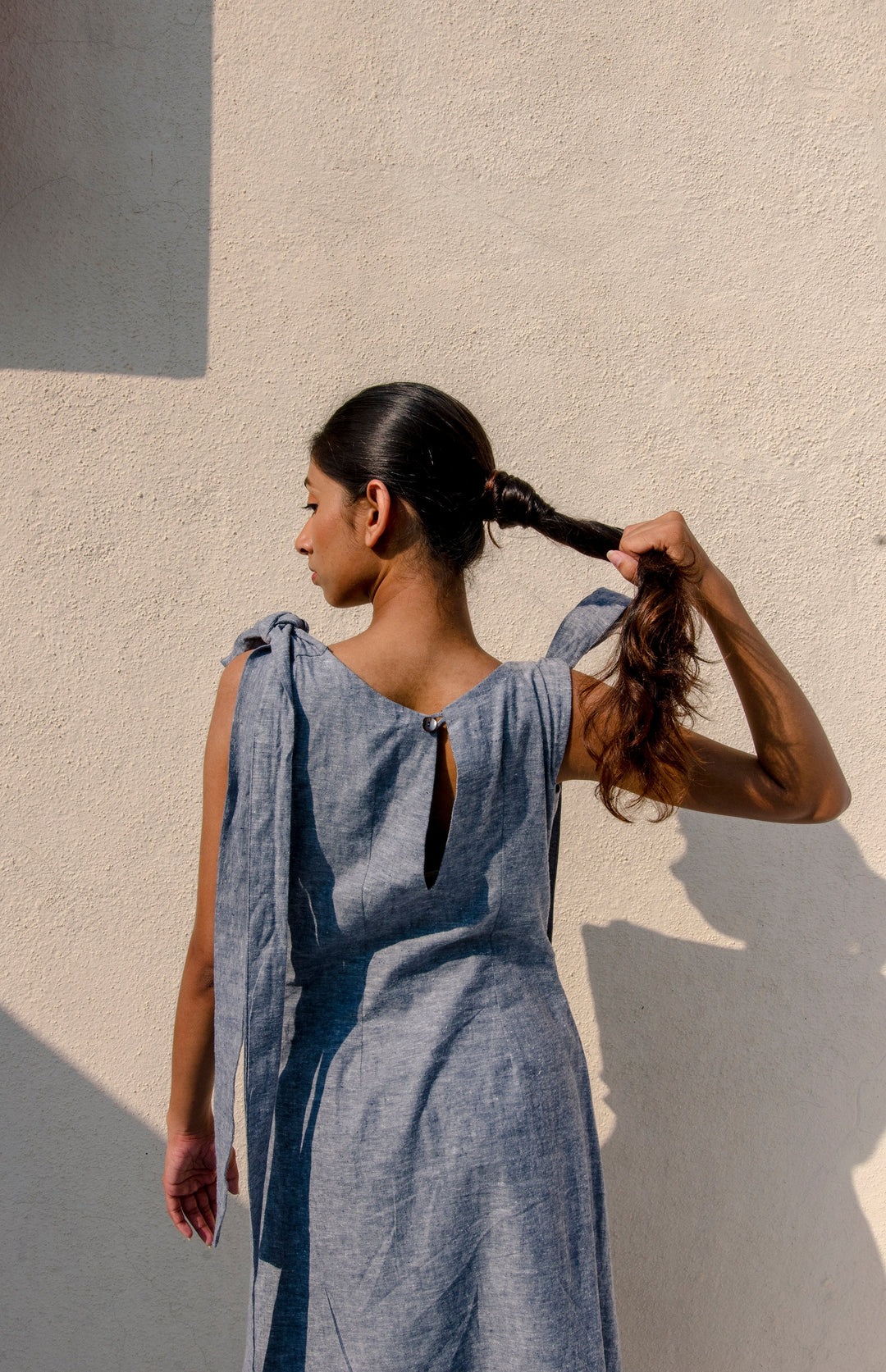 Jhultaru By Deesha Grey Cowl Dress