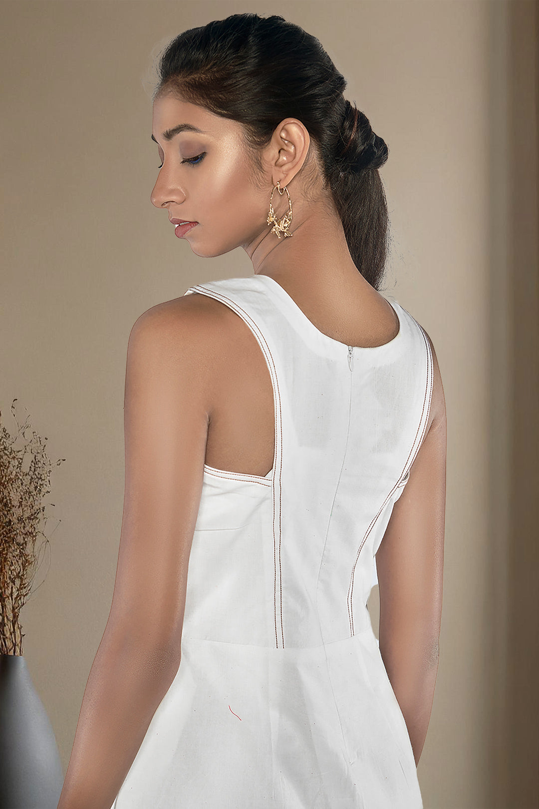 Jhultaru By Deesha Mirage White Dress