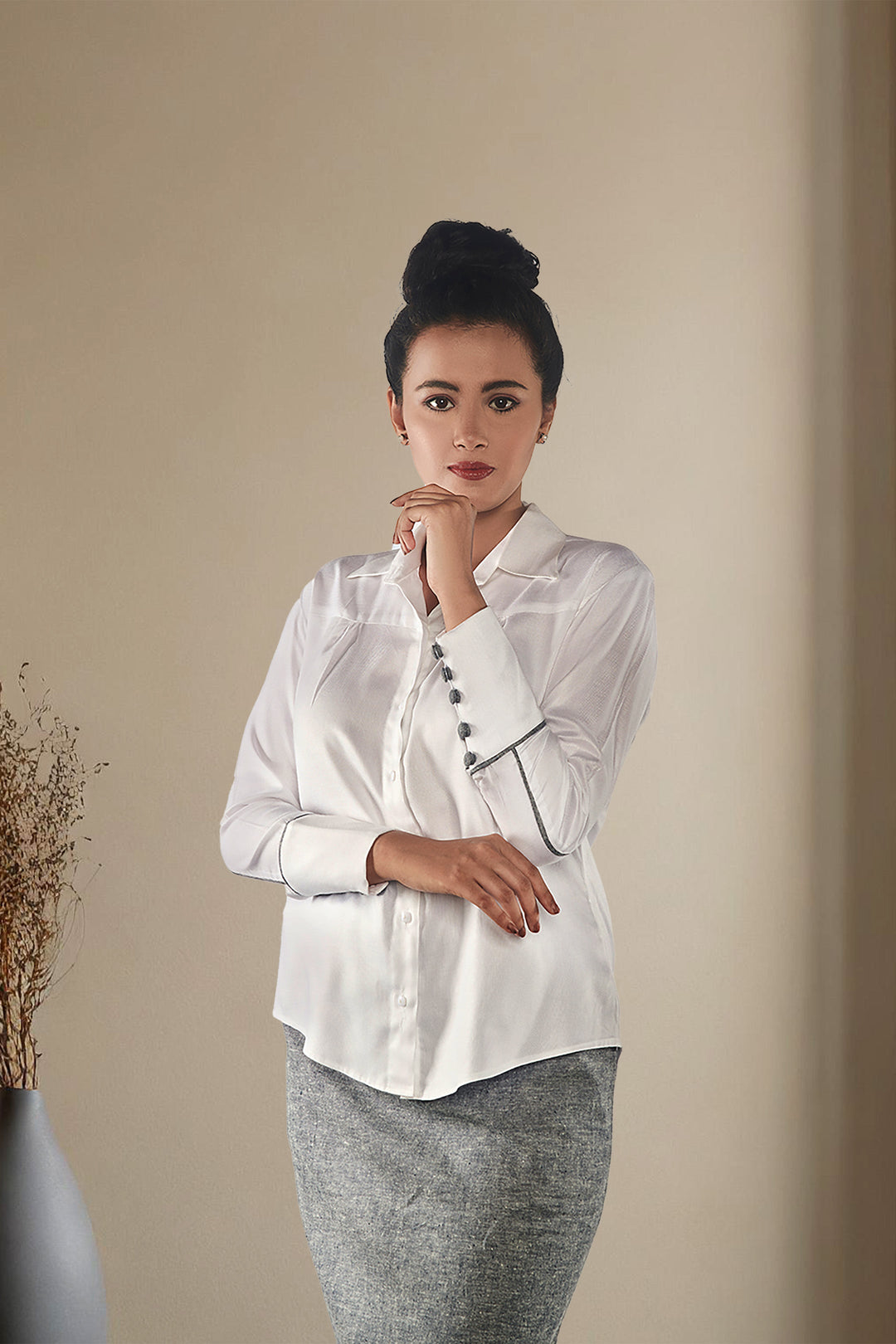 Jhultaru By Deesha Greyline Shirt