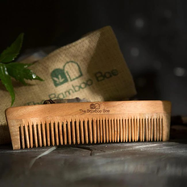 Full Neem Wood Comb | Wide & Narrow Teeth | Detangling & Styling
