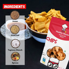 Healthy Master Light & Crispy Jowar Chips | Jain Friendly- 200 g