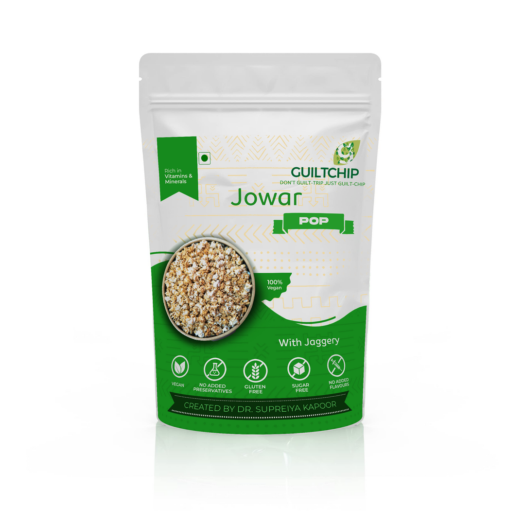 GUILTCHIP Jowar Pop with Jaggery & Cardamon 80 gm