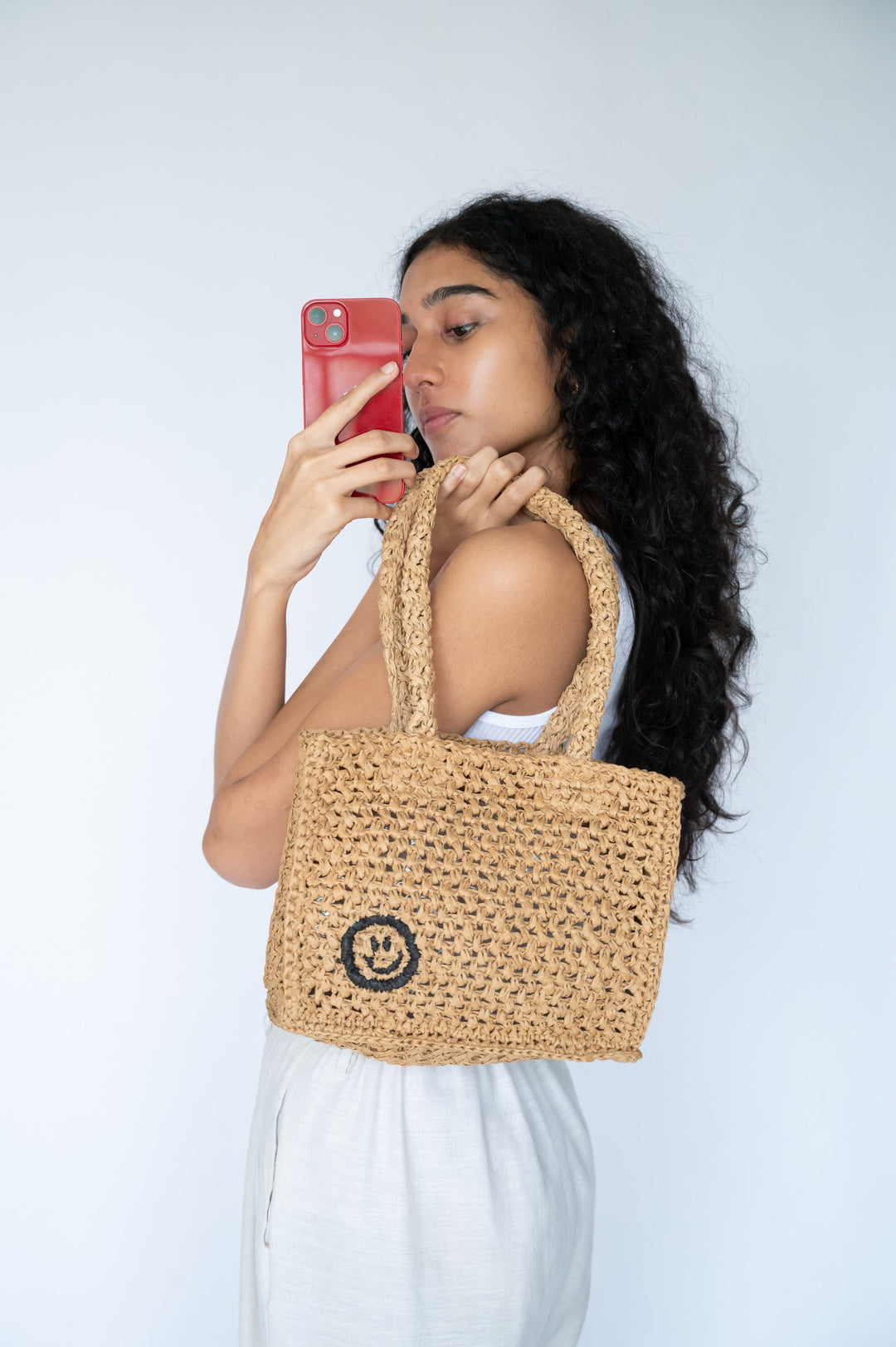 One Less Raffia Mini Tote Bag