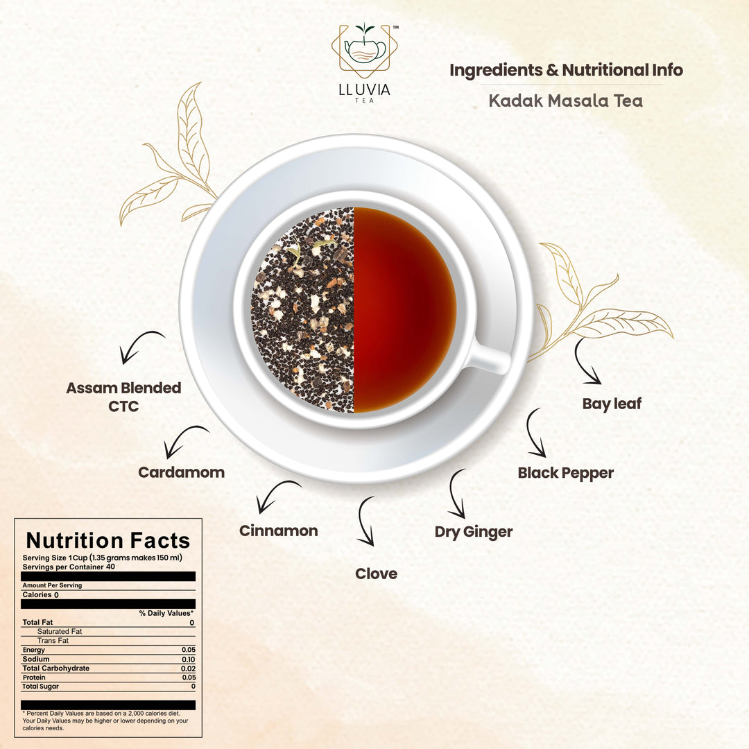 Lluvia Tea Kadak masala chai | improves metabolism & immunity| 70g