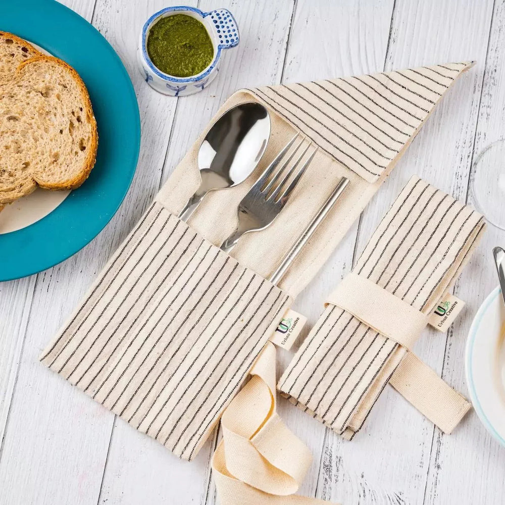Urban Creative Kala Cotton Travel Cutlery Wrap / Organizer Roll Up in assorted patterns