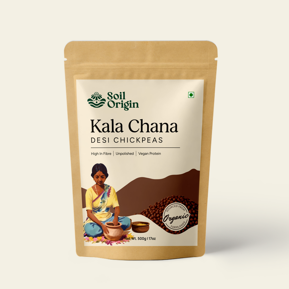 Soil Origin Black Chana (Desi Chana) - 500 Gm (Pack of 2)