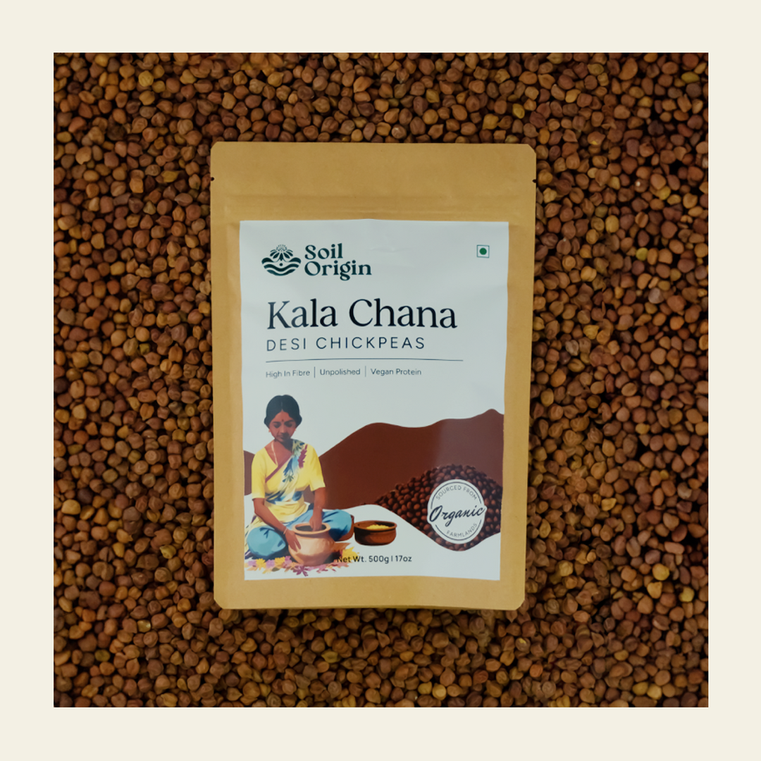 Soil Origin Black Chana (Desi Chana) - 500 Gm (Pack of 2)