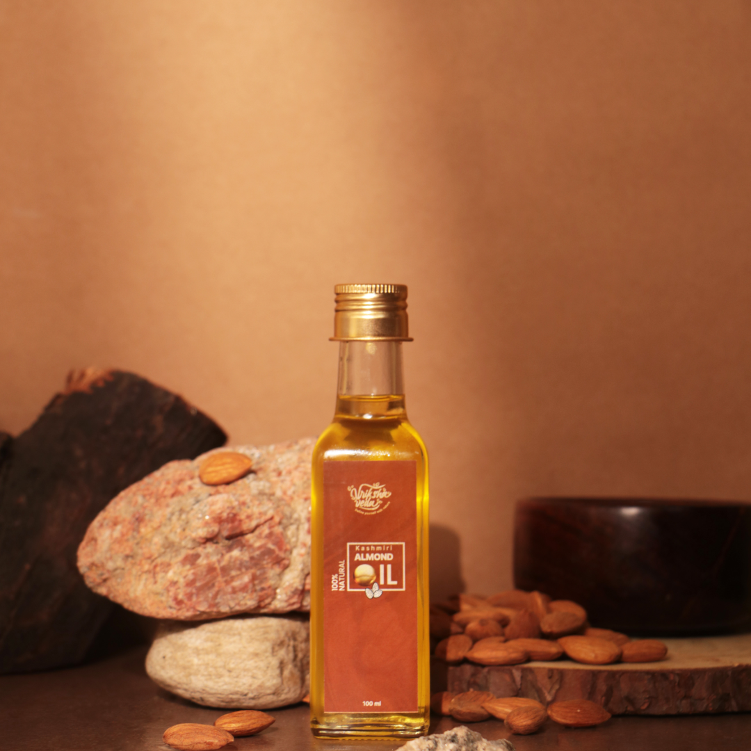 Kashmiri Almond Oil I 30ml & 100ml I Wood Pressed, Unrefined Kashmiri Badam ka Tel