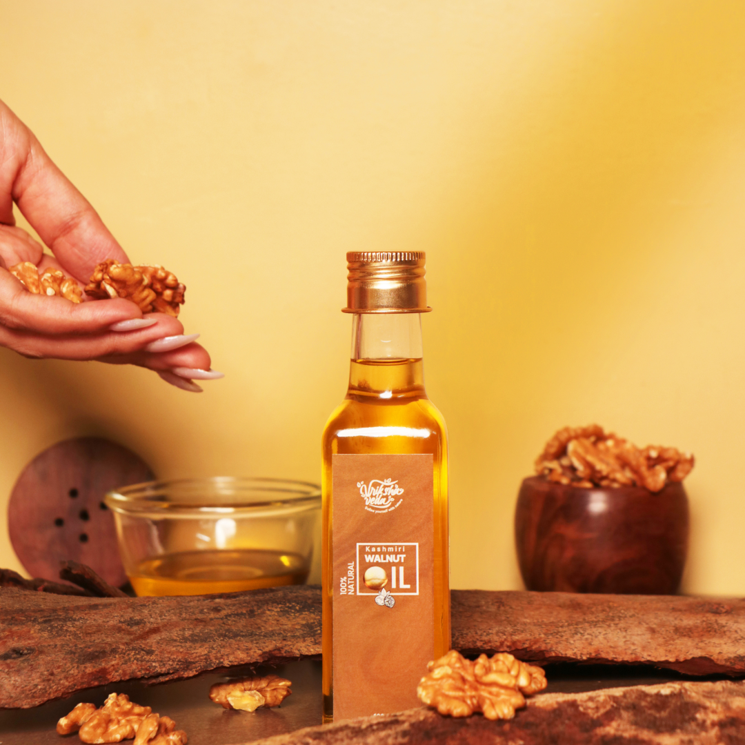Kashmiri Walnut Oil I 30ml & 100ml I Wood Pressed, Unrefined Kashmiri Akhrot ka Tel