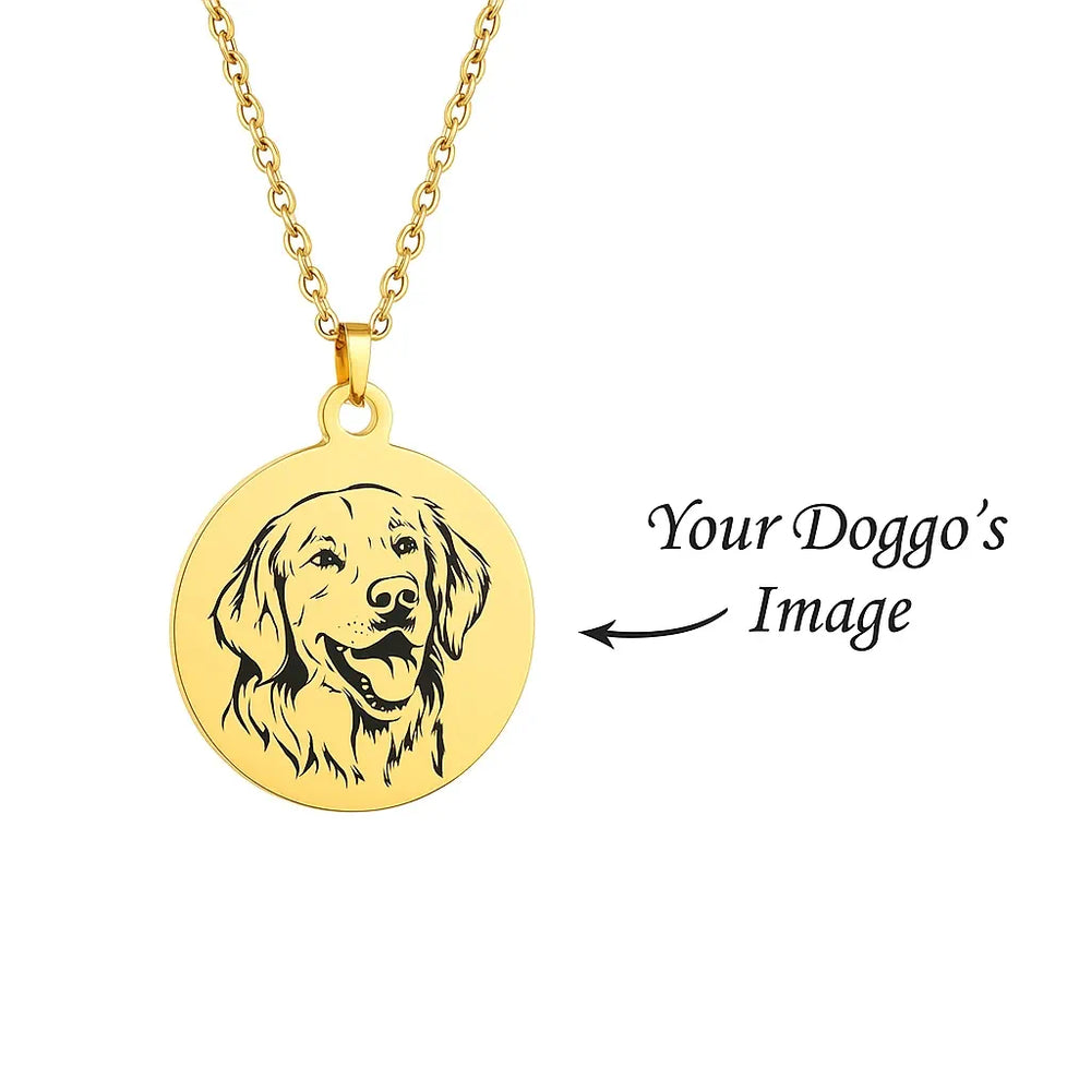 SILVERSUTRA Personalised Round Pet Necklace