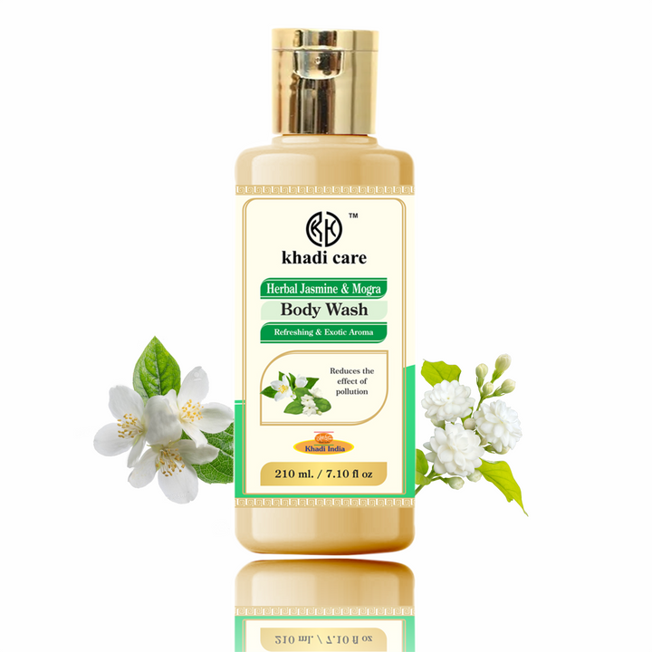 Khadi Care Herbal Jasmine & Mogra Body Wash - Pack of 2 Each 210 ml