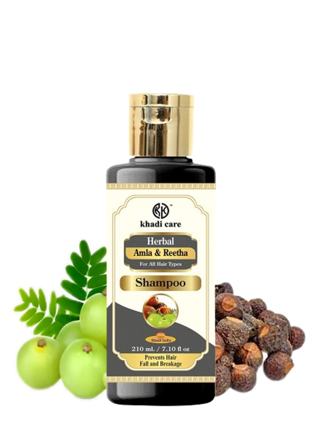 Khadi Care Herbal Amla & Reetha Shampoo - Pack of 2 - Each 210 ml
