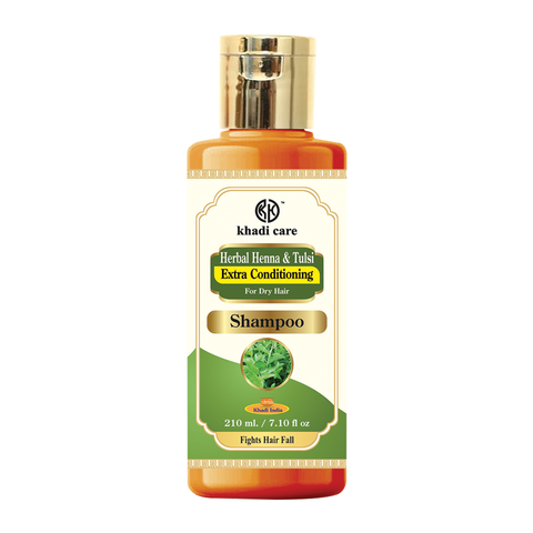 Khadi Care Herbal Henna Tulsi Shampoo - Pack of 2 - Each 210 ml