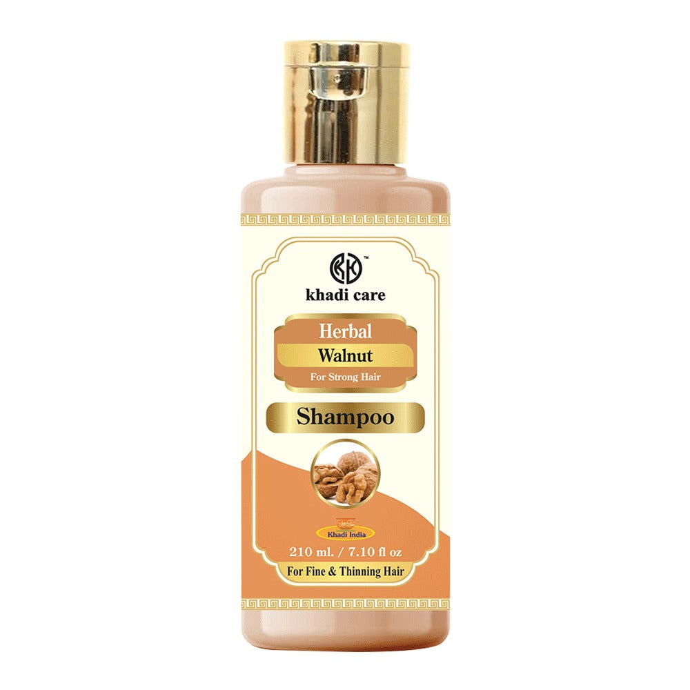 Khadi Care Herbal Walnut Shampoo - Pack of 2 - Each 210 ml