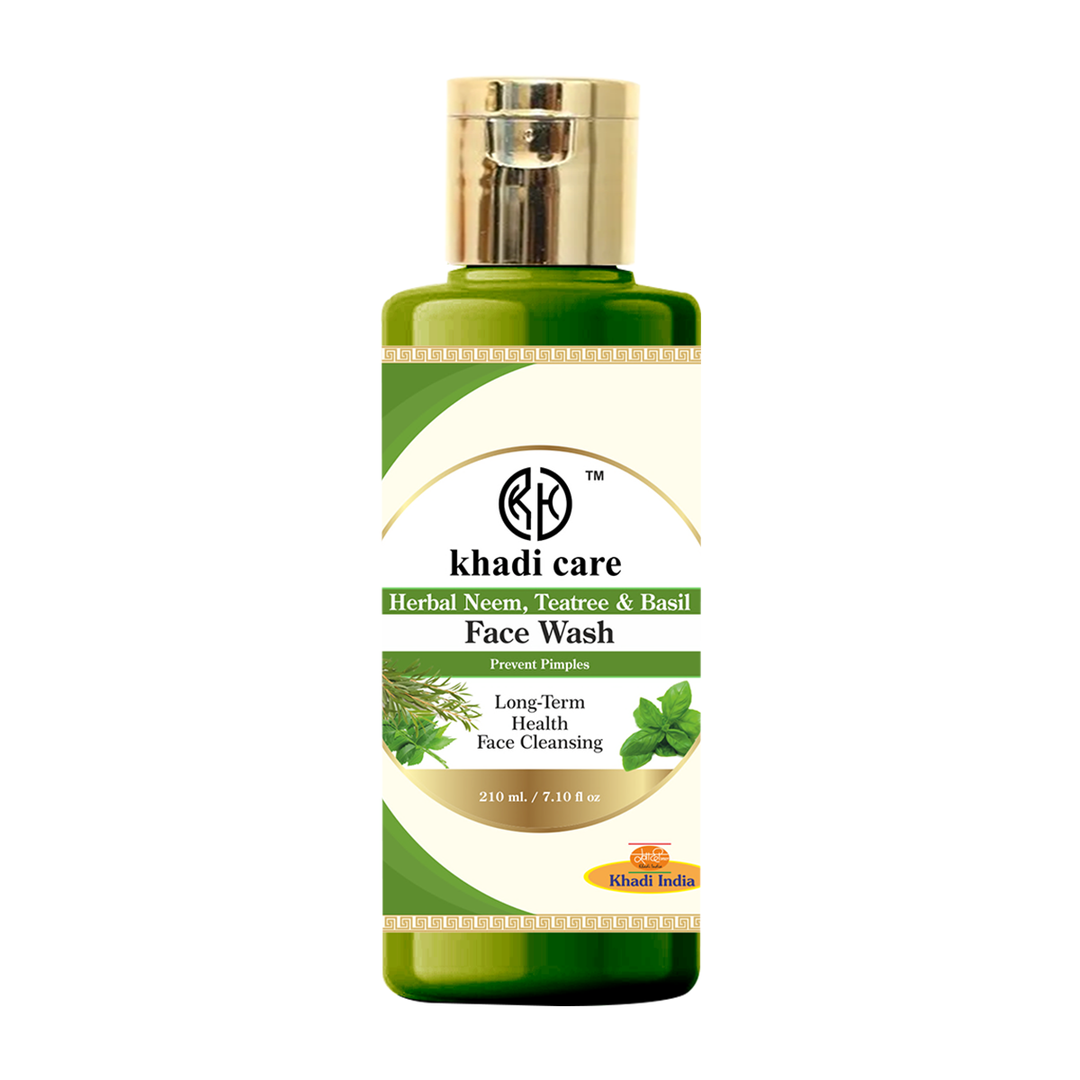 Khadi Care Herbal Neem, Teatree & Basil Face Wash - 210ml