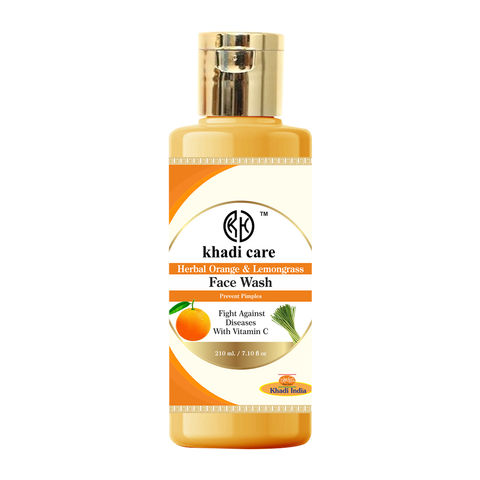 Khadi Care Herbal Orange & Lemongrass Face Wash - 210ml