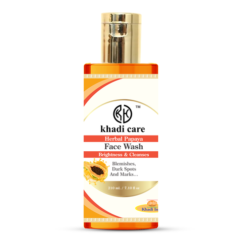 Khadi Care Herbal Papaya Face Wash -  Pack of 2 - Each 210 ml