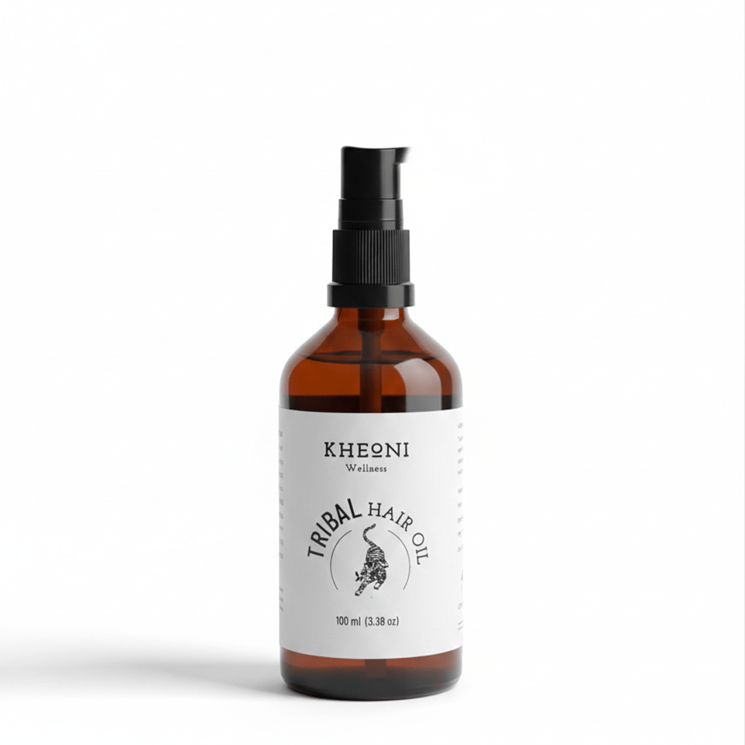 Kheoni 100% Natural Tribal Hair Oil | Ayurvedic Hair Oil for Hair Fall | Adds Strength & Shine | Infused with Natural Herbs Promotes Hair Growth & Prevents Hair Loss - 100 ml - Suspire
