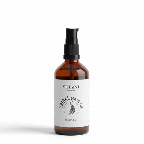 Kheoni 100% Natural Tribal Hair Oil | Ayurvedic Hair Oil for Hair Fall | Adds Strength & Shine | Infused with Natural Herbs Promotes Hair Growth & Prevents Hair Loss - 100 ml